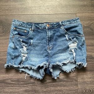 Distressed Jean Shorts